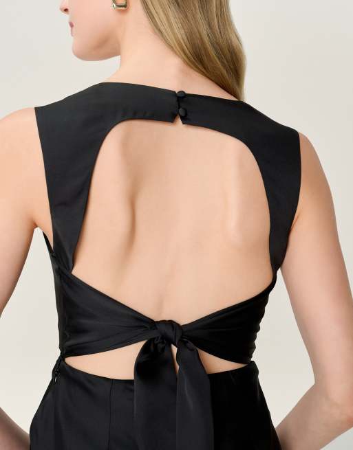 sachin and babi light blue dress womens elegant black satin strappy pleated crisscross wrap