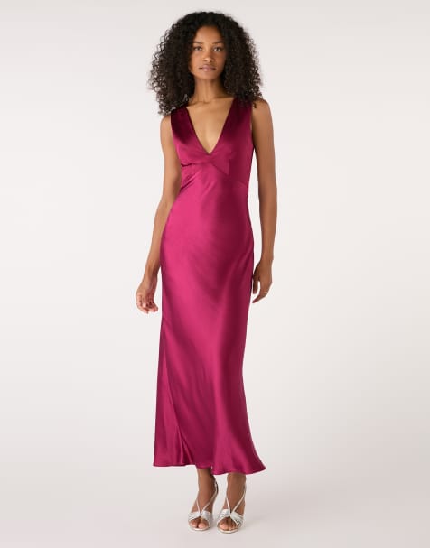 Omnes Dresses nova tie back dress in magenta - view 1