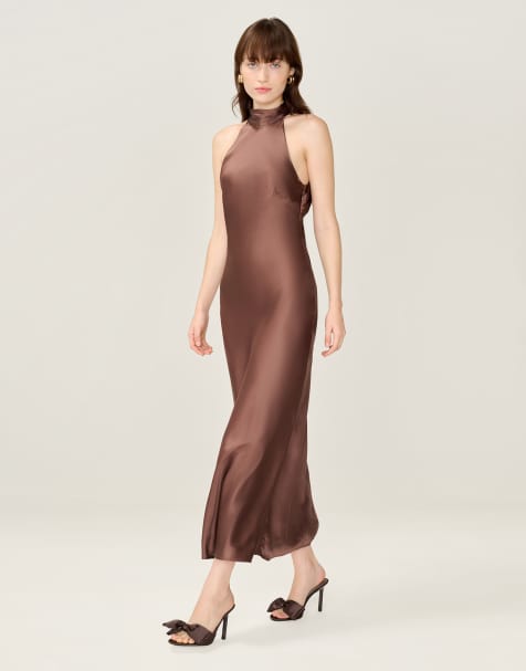 strapless open back dress TAMARA Satin A-Line Prom Dress – One Honey Boutique