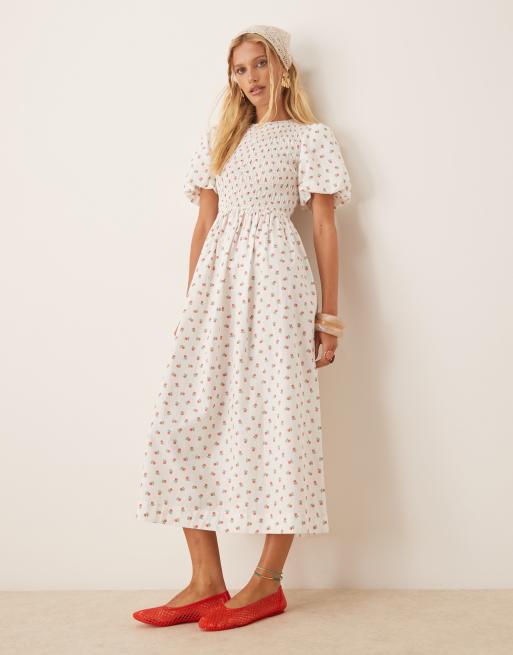Omnes Dresses terri in white