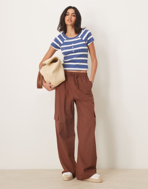 OMNES Frank Drawstring Trouser in brown