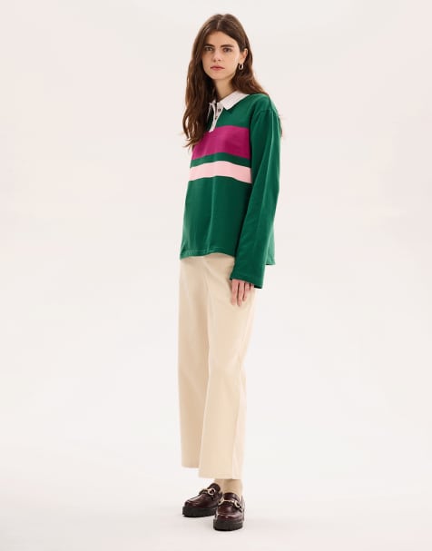 OMNES Hugo Cotton Rugby Shirt in green - view 1