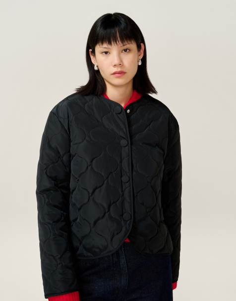 Omnes Jackets addie quilted puffer jacket in black - view 1