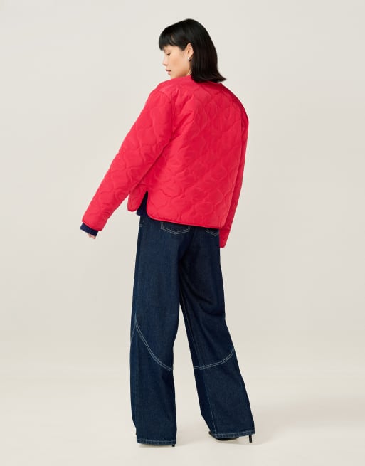 Omnes Jackets addie quilted puffer jacket in red in red, 2 of 4
