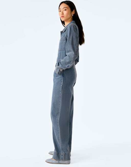 Omnes Jumpsuits diya light wash denim jumpsuit in cream, 7 of 7