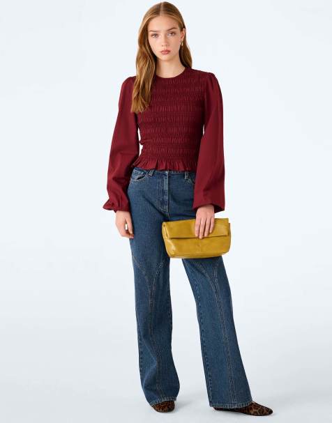 Omnes Kallope blouse in deep wine