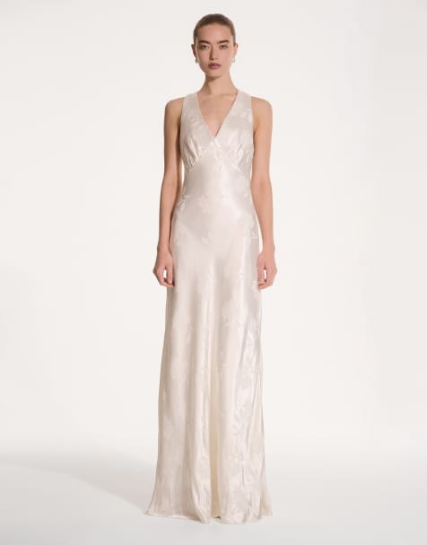 OMNES Kew floral Bridal maxi dress in ivory - view 1