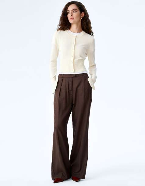 Omnes Knitwear sylvie cotton cardigan with pearl buttons in white in white