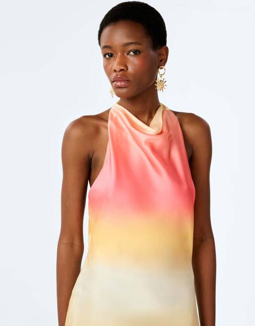 Omnes luzia dress in sunset ombre print in orange, 5 of 5