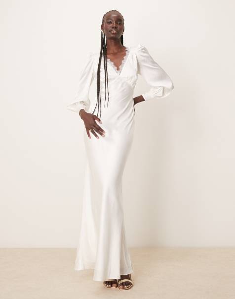 OMNES Martinique Satin Bridal Dress in ivory