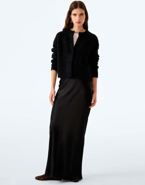 Omnes monty maxi slip skirt in black  - view 1
