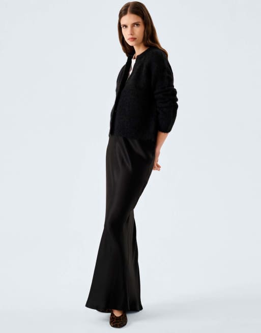 Omnes monty maxi slip skirt in black , 4 of 4