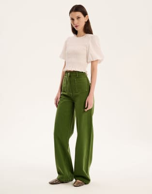 Omnes Nicolla Shirred Top In White