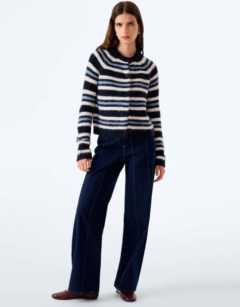 Omnes Omnes cosmo cardigan - navy and cream in navy/cream/blue - view 1