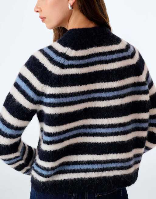 Omnes Omnes cosmo cardigan - navy and cream in navy/cream/blue, 3 of 6