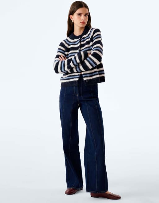 Omnes Omnes cosmo cardigan - navy and cream in navy/cream/blue, 4 of 6