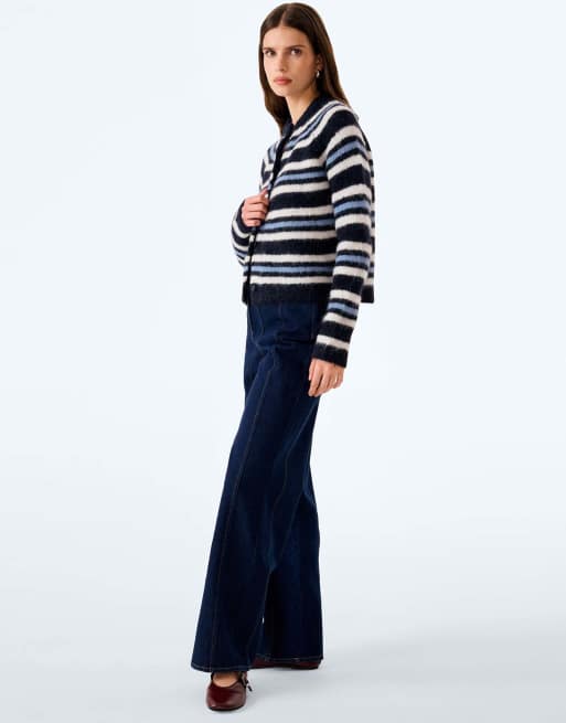 Omnes Omnes cosmo cardigan - navy and cream in navy/cream/blue, 6 of 6