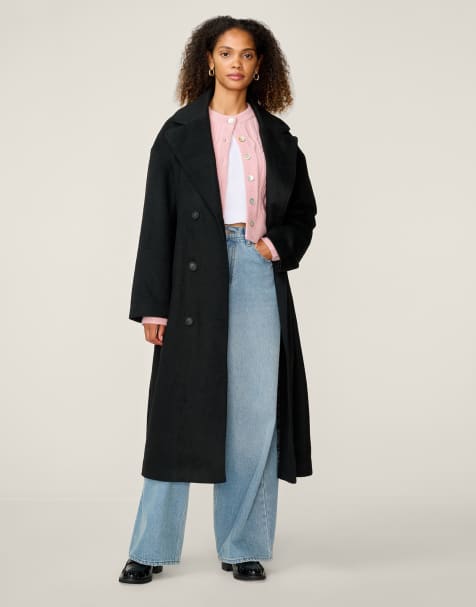 Omnes Outerwear tina oversized wool-blend coat in black in black - view 1