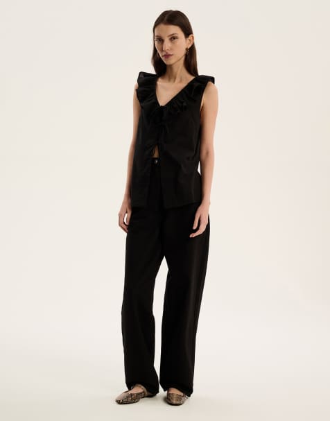 OMNES Rachael Cotton Top in black - view 1
