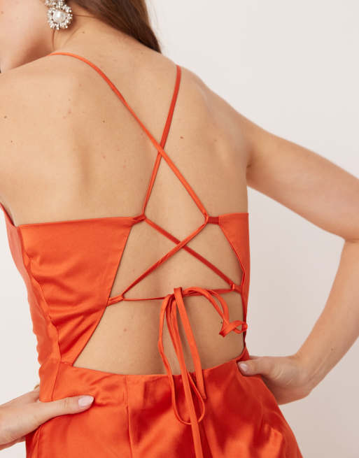 strapless open back dress Ottavia Silk Dip-Dye Cami Maxi Dress main image 1