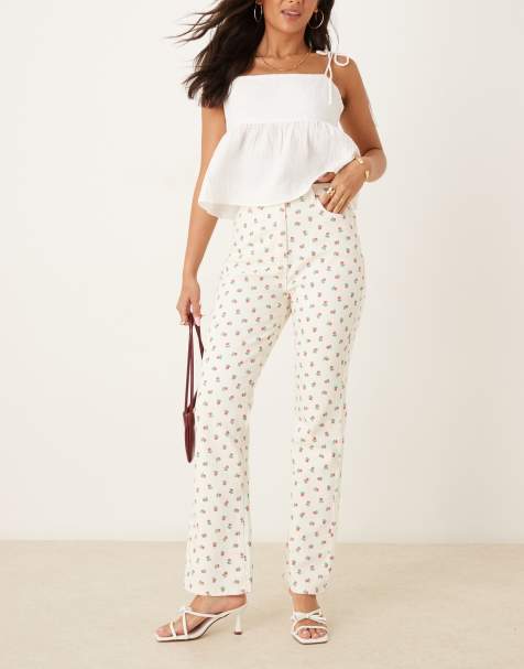 OMNES Robbie floral trousers in blue