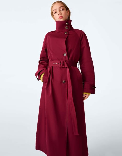 Omnes Ryan trench coat in deep wine - view 1