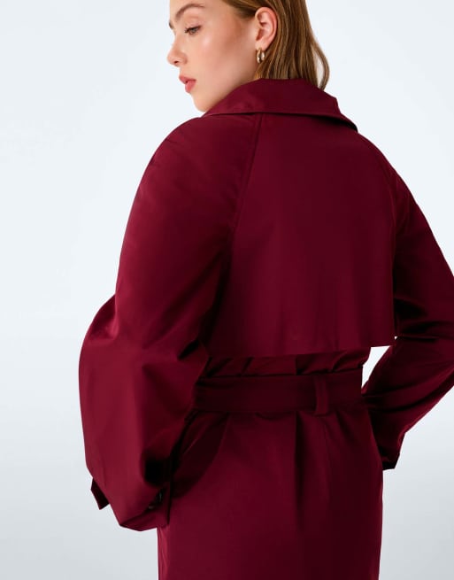 Omnes Ryan trench coat in deep wine, 3 of 4