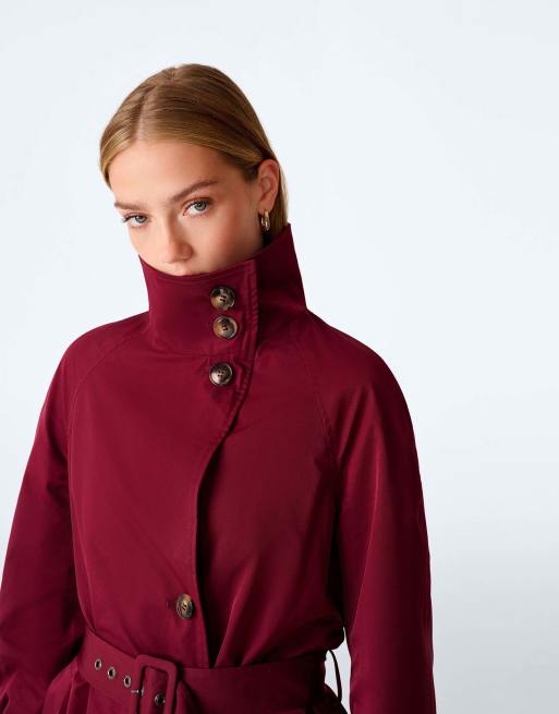 Omnes Ryan trench coat in deep wine, 4 of 4