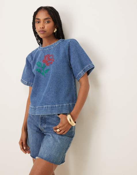 Omnes Shirt cally in blue - view 1