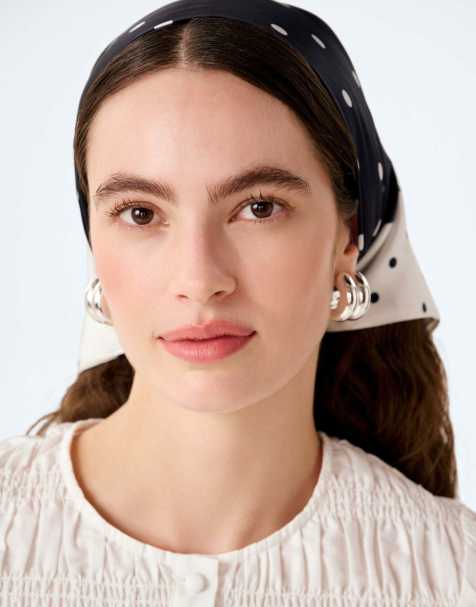 Omnes tahiti headscarf in black polka dot in black - view 1