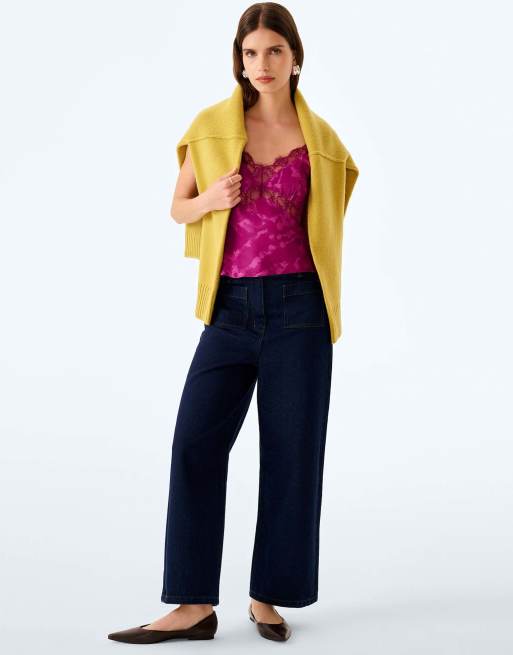 Omnes Tamara top in magenta moire, 4 of 7