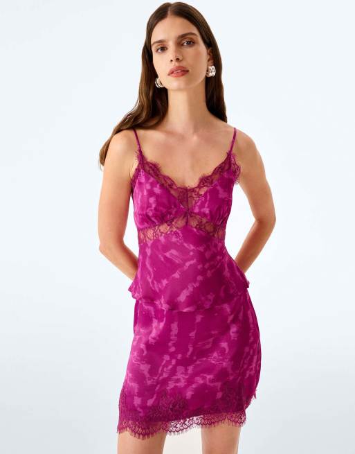 Omnes Tamara top in magenta moire, 5 of 7