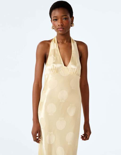 Omnes teo maxi dress in double cream in yellow, 4 of 5