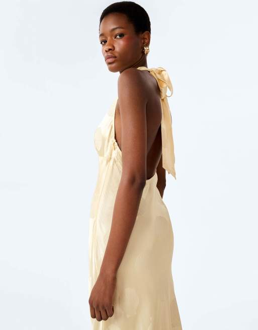 Omnes teo maxi dress in double cream in yellow, 5 of 5