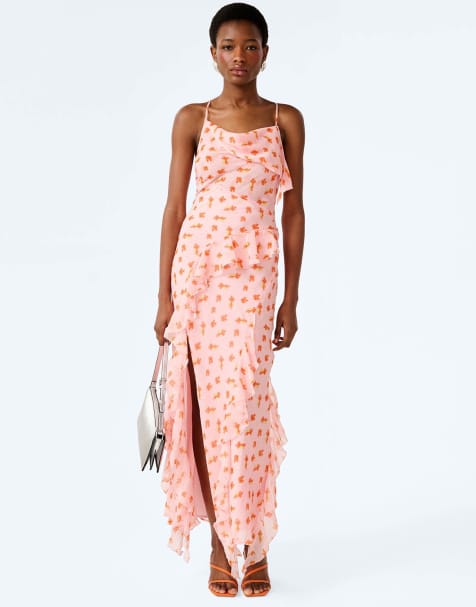 Omnes thora dress in pink abstract ditsy floral - view 1