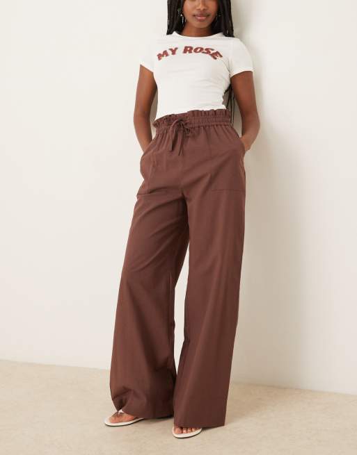 Omnes Trousers rommy in brown