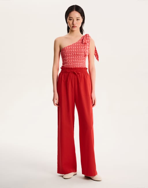Omnes Trousers rommy in red