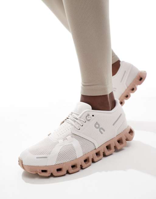 ON - Cloud 5 All Day - Sneakers color pietra e rosa