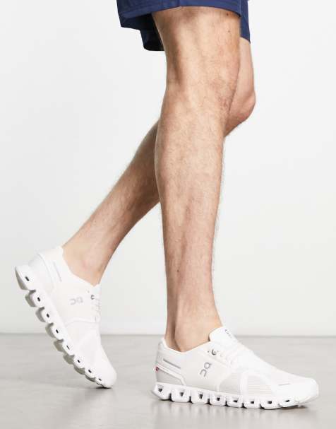 ON Cloud 5 all day trainers in natural white - view 1