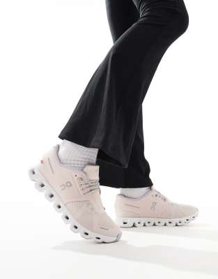 On Running ON Cloud 5 all day trainers in pink and white