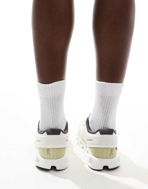 ON Cloud 5 Push all day trainers in green and white | ASOS