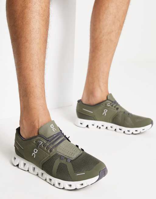 Olive hot sale running shoes