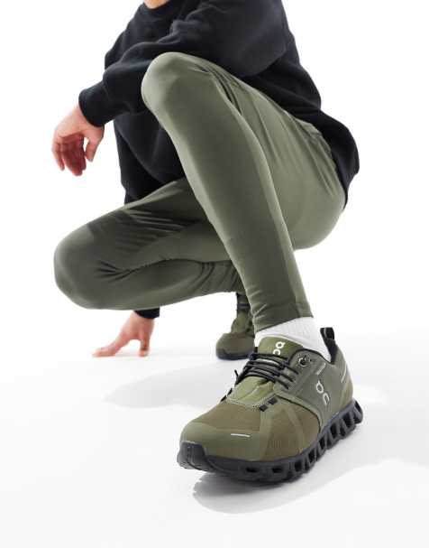 ON Cloud 5 Waterproof all day trainers in olive and black - view 1