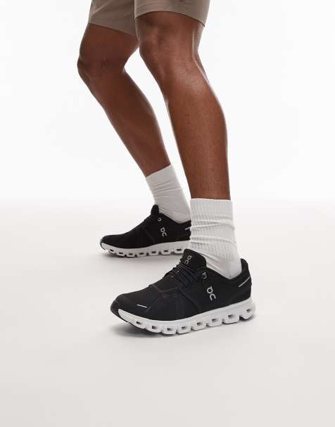 ON Cloud 6 all day trainers in black and white - view 1