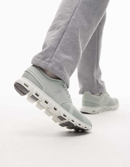 ON Cloud 6 all day trainers in mint green, 3 of 5