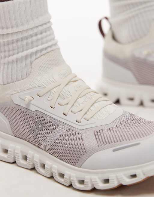 ON Cloud 6 Versa baskets en blanc et bordeaux, 5 de 5