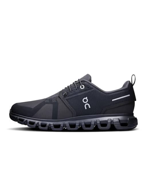 On Cloud 6 waterproof lifestyle trainer in black, 3 of 4