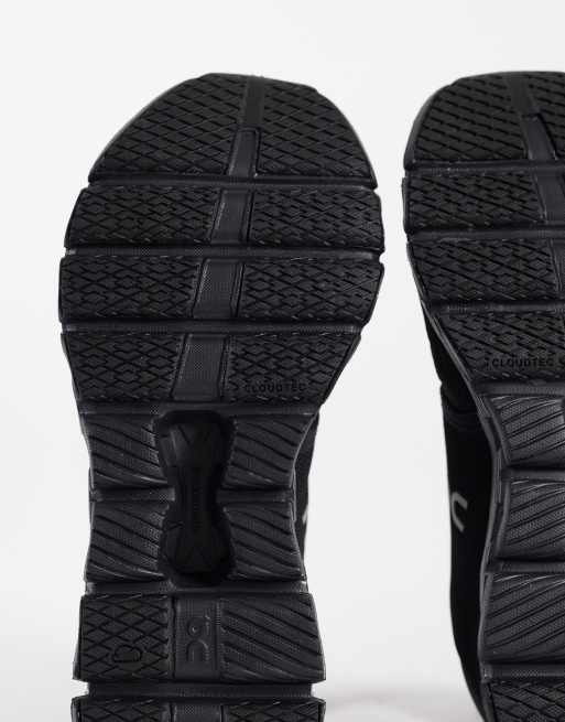 ON Cloud X 4 training trainers in all black, 5 of 5