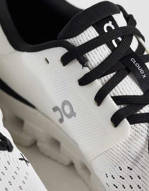 ON Cloud X 4 training trainers in white and black, 3 of 5