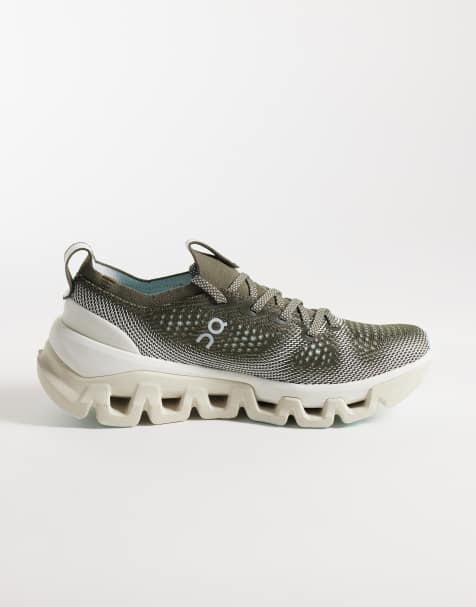 ON Cloud X Tempo training trainers in brown and white - view 1